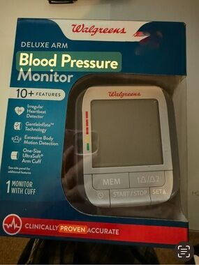 New Deluxe  Digital Arm Blood Pressure Monitor - White 10 features